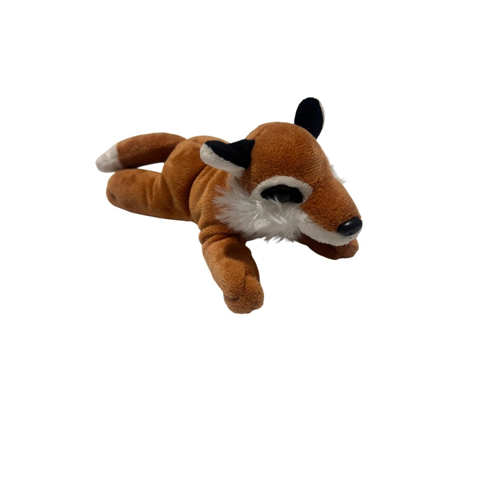 Unipak Designs Brown White Fox Plush Bean Bag Stuffed Animal Toy Woodlands